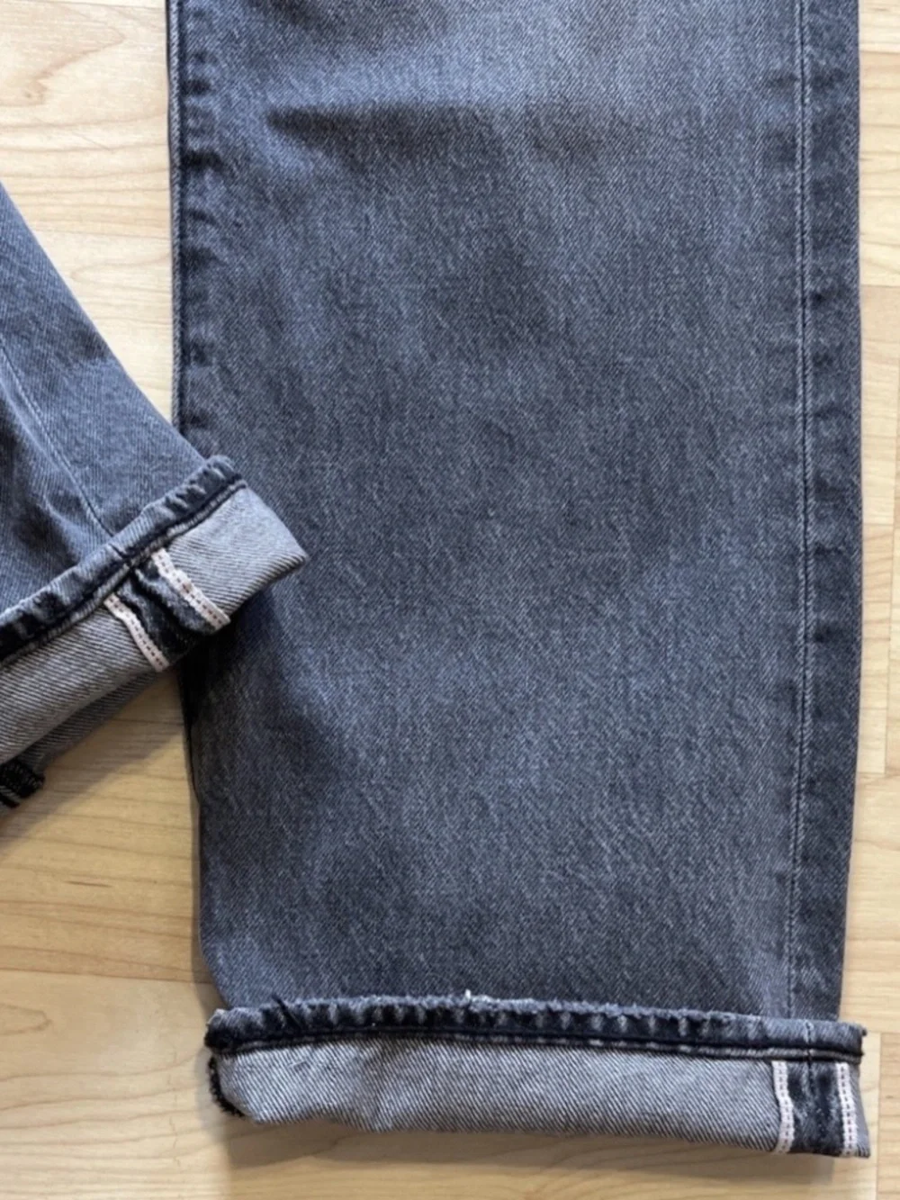 Levi's 501 Selvedge Original Straight Leg Jeans Men's 32x30 Gray Big E